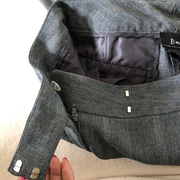 Bwear Gray Striped Trouser Dress Career Pants - Picture 5 of 5